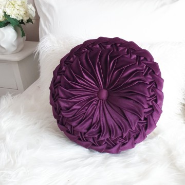 Perna decorativa catifea premium Crystal albastru regal 45/45 cm