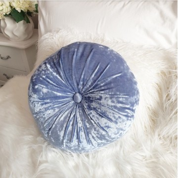 Perna decorativa catifea premium Crystal albastru regal 45/45 cm