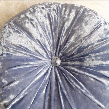 Perna decorativa catifea premium Crystal albastru regal 45/45 cm