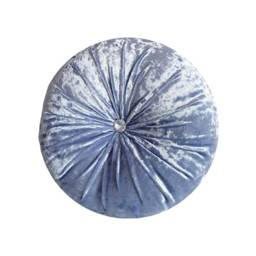 Perna decorativa catifea premium Crystal albastru regal 45/45 cm