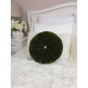 Perna decorativa rotunda catifea Verde Khaki 33 cm