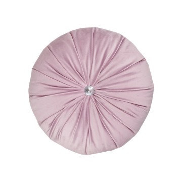 Perna decorativa rotunda catifea premium Crystal Lila Deschis 33 cm